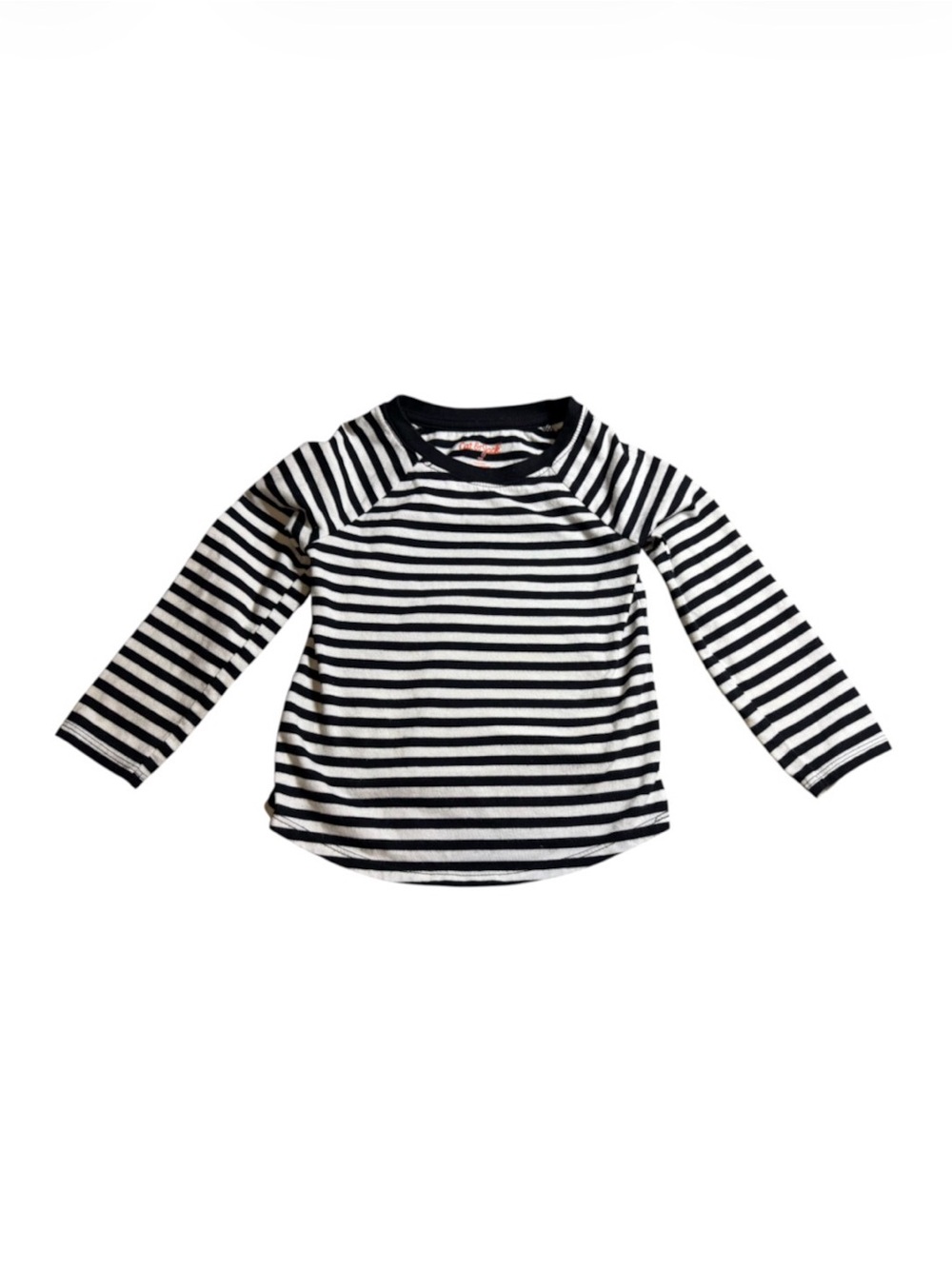 Cat & Jack Black and White Striped Long-Sleeve Tee